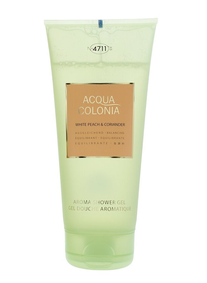 4711 Acqua Colonia White Peach & Coriander Shower Gel 200ml - Lookincredible47114011700745401