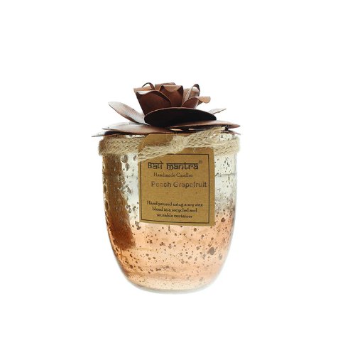 Bali Mantra Camellia Glass Copper Peach Grapefruit Candle 500g - LookincredibleLookincredible5056131803749