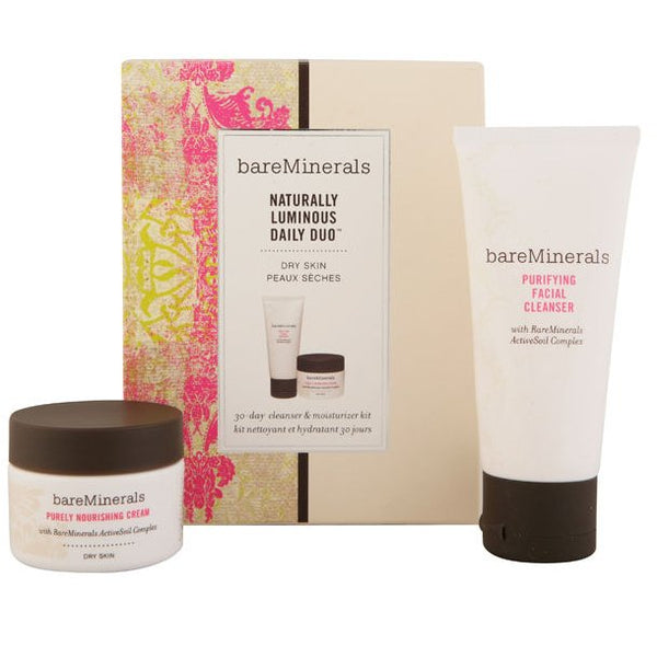 bareMinerals Naturally Luminous Daily Duo Kit - Dry Skin - LookincrediblebareMinerals098132195039