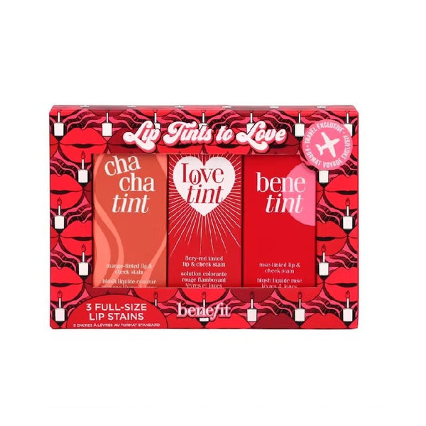 Benefit Tint Gift Set: Chachatint Cheek & Lip Stain Orange 6ml + Red 6ml + Fiery Red 6ml - LookincredibleBenefit602004125385