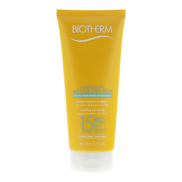 Biotherm SPF 15 For Face And Body Wet Or Dry Skin Melting Sun Fluid 200ml - LookincredibleBiotherm3614271259097