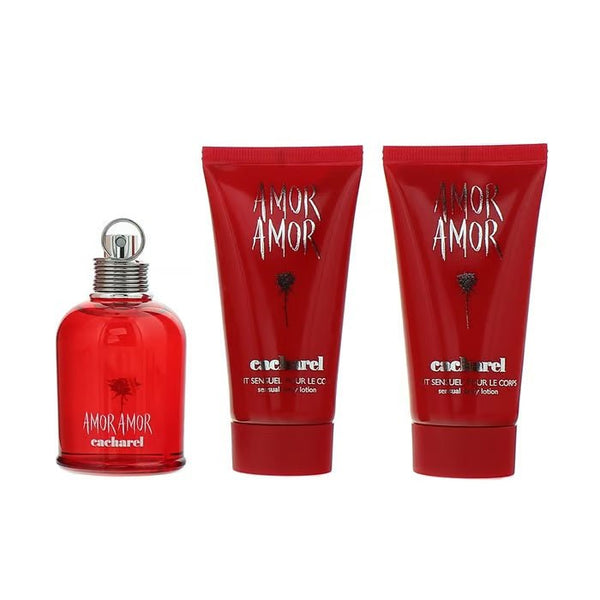 Cacharel Amor Amor Gift Set Eau De Toilette 50ml + 2 x Body Lotion 50ml - LookincredibleCacharel3614273669979