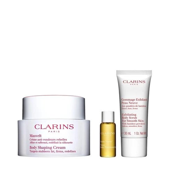 Clarins A Beautiful Body Gift Set 200ml Body Cream + 30ml Exfoliating Cream + 10ml Tonic Body Oil - LookincredibleClarins3380810459579