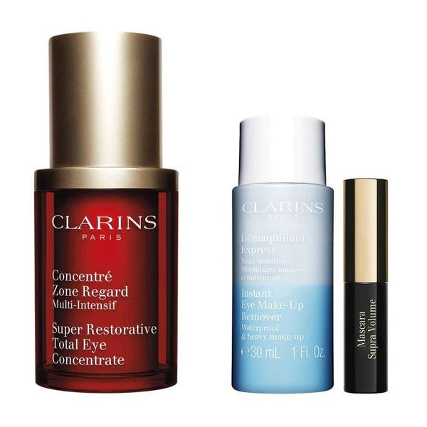 Clarins All About the Eyes Gift Set 15ml Eye Serum + 30ml Make-Up Remover + 3.5g Mascara - LookincredibleClarins3380810237092