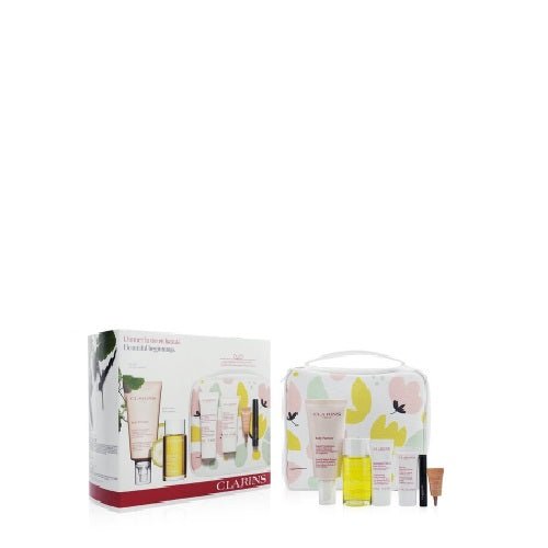 Clarins Beautiful Maternity Bag Gift Set 175ml Stretch Mark Expert + 100ml Body Oil + 30ml Body Scrub + 15ml Flash Balm + 3ml Eye Cream + 3.5ml Mascara - LookincredibleClarins3380810459708