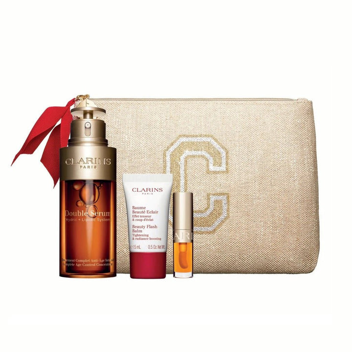 Clarins Double Serum Collection Gift Set 50ml Double Serum + 15ml Flash Balm + 1.4ml Lip Oil - LookincredibleClarins3666057114267