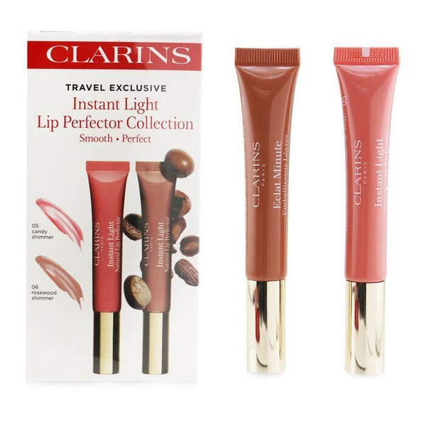 Clarins Lip Perfector Gift Set 05 Candy Shimmer Lip Gloss 12ml + 06 Rosewood Shimer Lip Gloss 12ml - LookincredibleClarins3380810363029