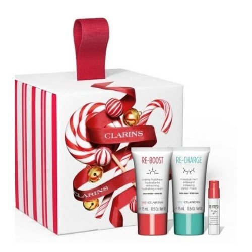 Clarins My Clarins Essentials 15ml Re-Boost + 15ml Re-Charge + 1.5ml Re-Fresh Gift Set - LookincredibleClarins3380810448009