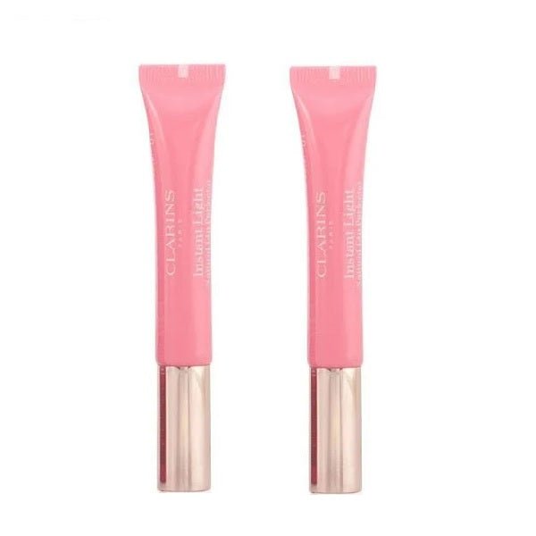 Clarins Natural Lip Perfector Set: 2x Lip Gloss 12ml - 01 Rose Shimmer + Plum Shimmer - LookincredibleClarins3666057161445