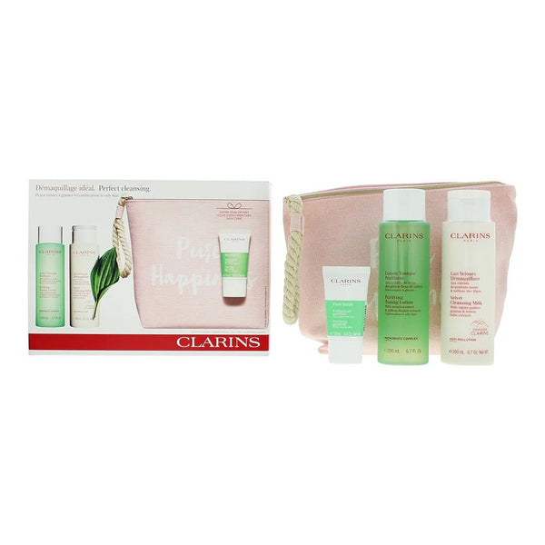 Clarins Perfect Cleansing Combination to Oily Skin 4 Piece Gift Set - LookincredibleClarins3380810459326