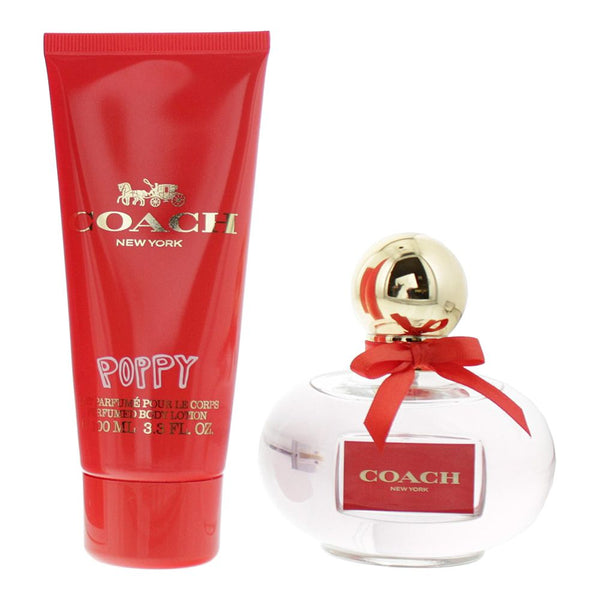 Coach Poppy Gift Set: 100ml EDP + 100ml Body Lotion - LookincredibleCoach3386460123334