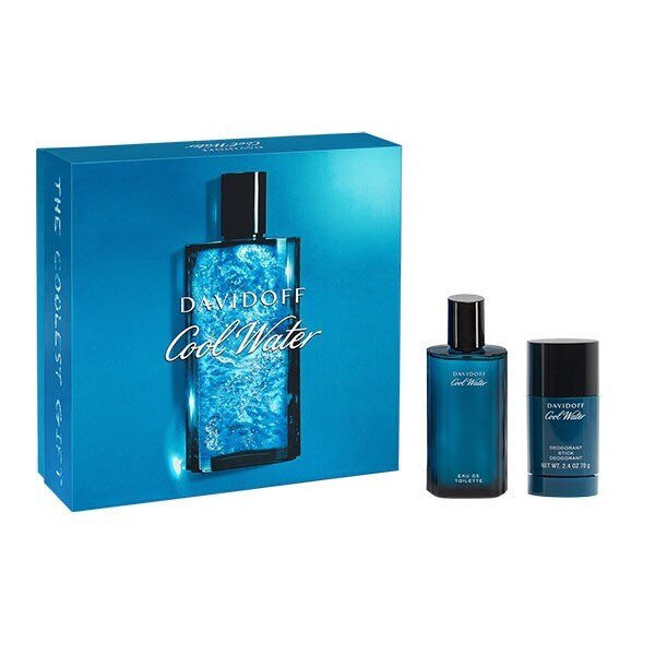 Davidoff Cool Water Man Set: Edt Spray 75ml + Deo Stick 75ml - LookincredibleDavidoff3616303806019