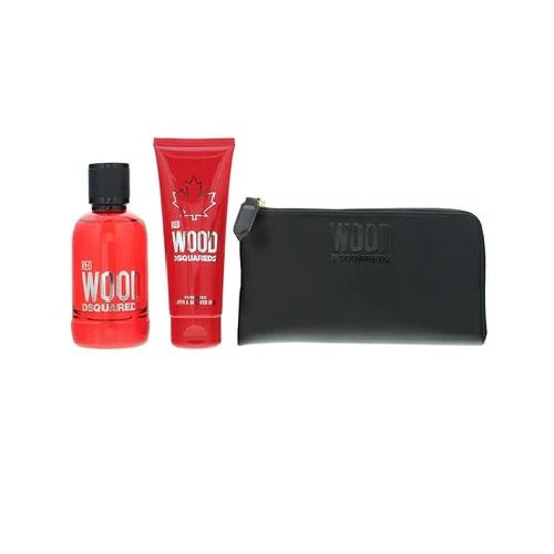 Dsquared2 Red Wood Gift Set 100ml EDT + 100ml Shower Gel + Wallet - LookincredibleDsquared28011003860630