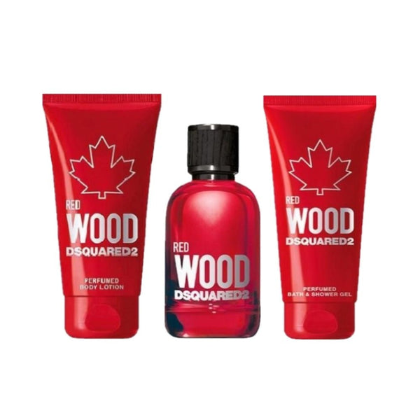 Dsquared2 Red Wood Gift Set EDT 50ml + Shower Gel 50ml + Body Lotion 50ml - LookincredibleDsquared28011003873814