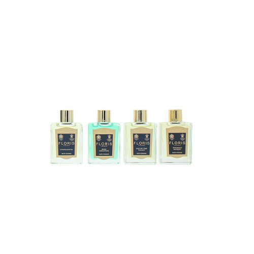 Floris Bath Essence 4 Piece Gift Set 15ml Stephanotis+Rose Geranium 15ml+Lily of the valley 15ml+Limes 15ml - LookincredibleFloris886266005818