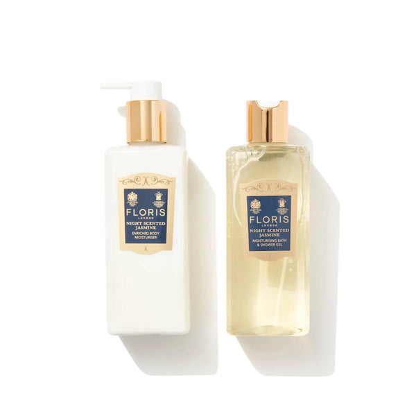 Floris Night Scented Jasmine Gift Set Body Lotion 250ml + Shower Gel 250ml - LookincredibleFloris886266510220