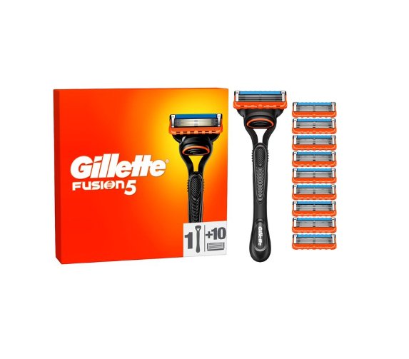 Gillette Fusion5 Men's Razor + 10 Razor Blade Refills - LookincredibleGillette8006540990681