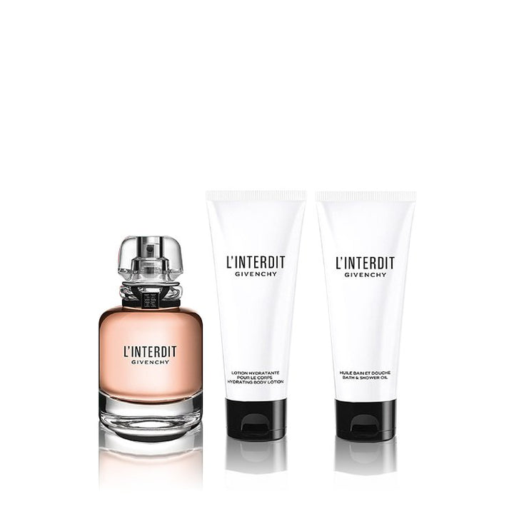 Givenchy L´Interdit Gift Set 80ml EDP + 75ml Body Lotion + 75ml Shower Gel - LookincredibleGivenchy3274872431577