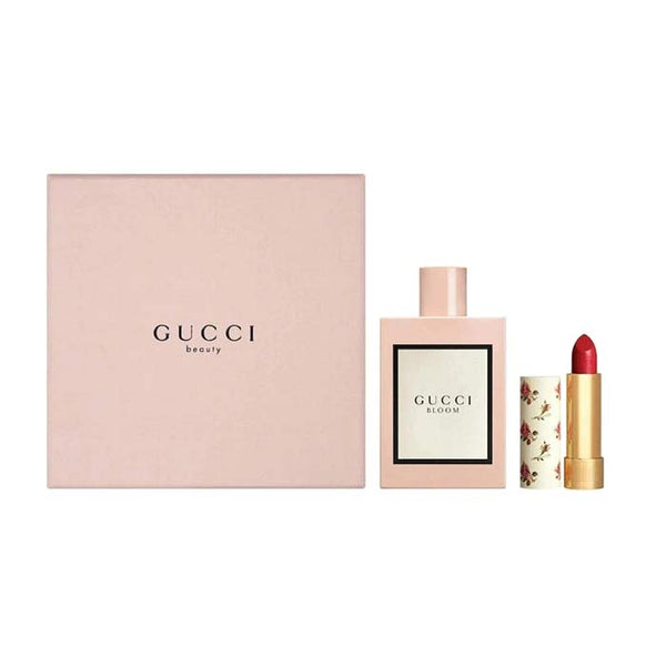 Gucci Bloom Gift Set 100ml EDP + 3.5g 25 Goldie Red Lipstick - LookincredibleGucci3616301202479