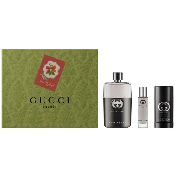 Gucci Guilty Pour Homme Set 90ml EDT + 15ml EDT + 75ml Deodorant Stick - LookincredibleGucci3616302764785