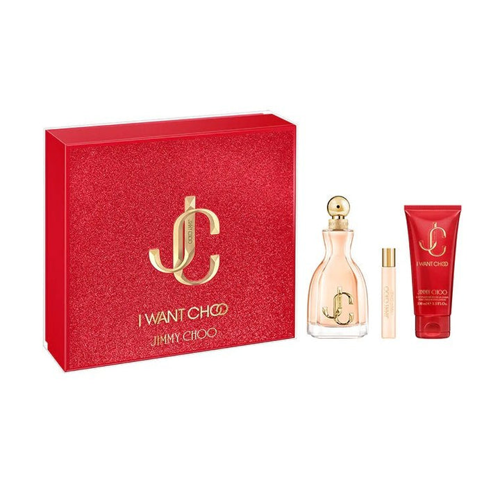 Jimmy Choo I Want Choo Gift Set 100ml EDP + 7.5ML EDP + 100ml Body Lotion - LookincredibleJimmy Choo3386460130851