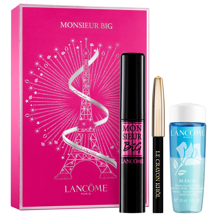 Lancome Monsieur Big Mascara Gift Set + Monsieur Mascara Black + Mini Crayon Khol Black + Bi-Facil Eye Makeup Remover - LookincredibleLancome3614273597531