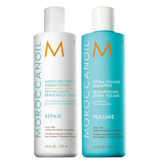 Moroccanoil Duo Set Extra Volume Shampoo 250ml & Moisture Repair Conditioner 250ml - LookincredibleMoroccanoil7290011521738