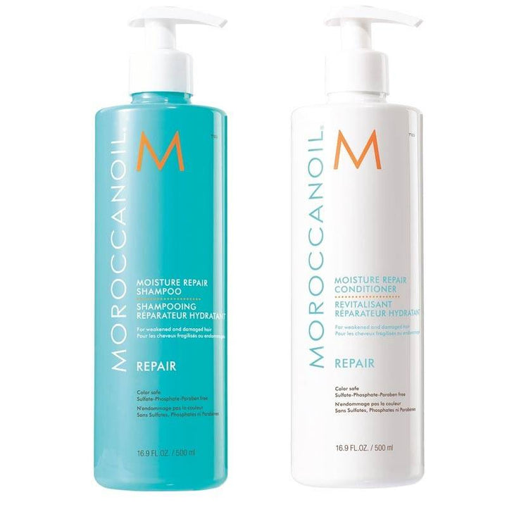 Moroccanoil Duo Set Moisture Repair Shampoo 500ml & Moisture Repair Conditioner 500ml - LookincredibleMoroccanoil7290011521639