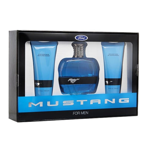 Mustang Blue Gift Set EDT 100ml + Aftershave Balm 100ml + Hair & Body Wash 100ml - LookincredibleMustang849017007639