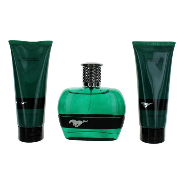 Mustang Green Gift Set EDT 100ml + Shower Gel 100ml + Aftershave Balm 100ml - LookincredibleMustang849017008216