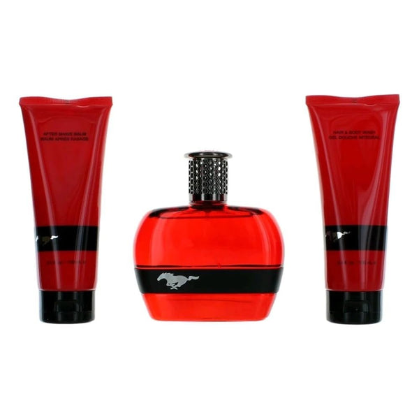 Mustang Red Gift Set EDT 100ml + Aftershave Balm 100ml + Hair & Body Wash 100ml - LookincredibleMustang849017005529