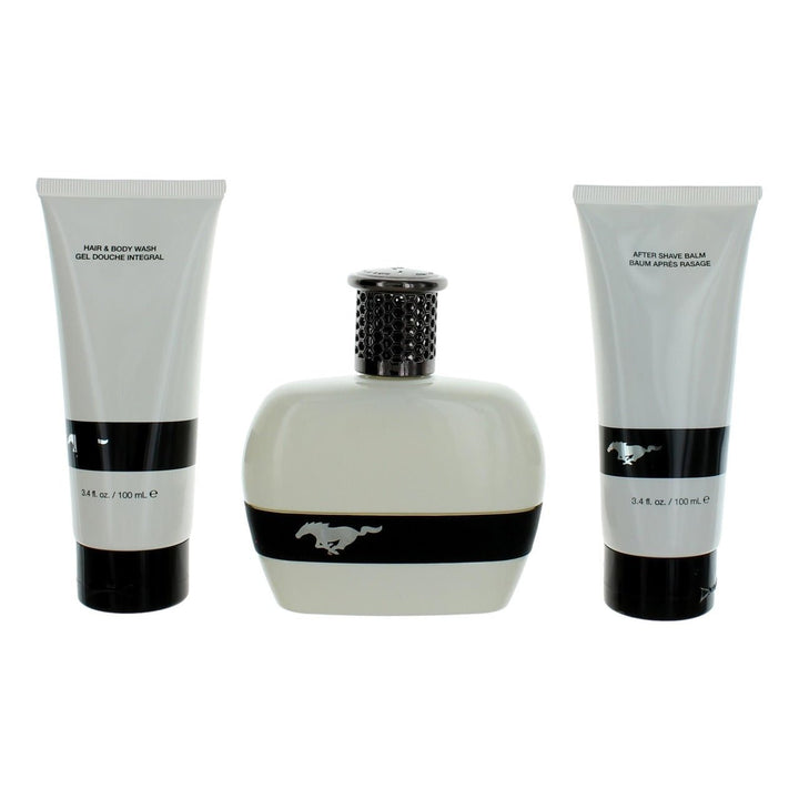 Mustang White Gift Set EDT 100ml + Aftershave Balm 100ml + Hair & Body Wash 100ml - LookincredibleMustang849017005963