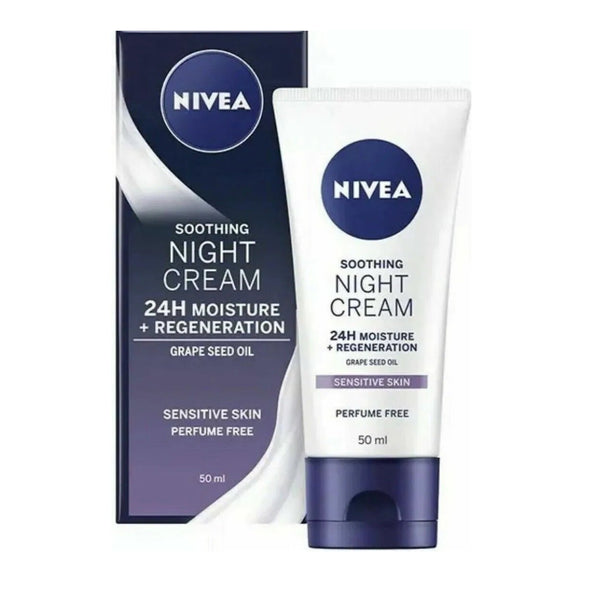 Nivea Soothing 24h Moisture + Regeneration Night Cream 50ml - LookincredibleNivea4005808924424