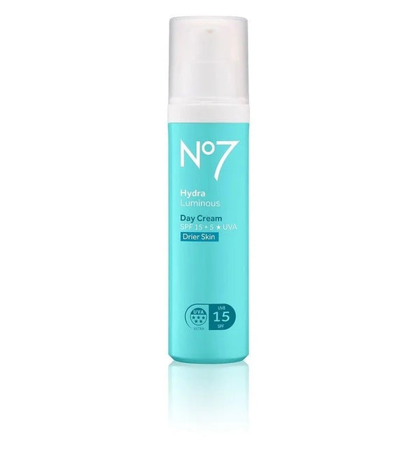 No7 Hydraluminous Day Cream for Drier Skin SPF15 50ml - LookincredibleNo75045098313170