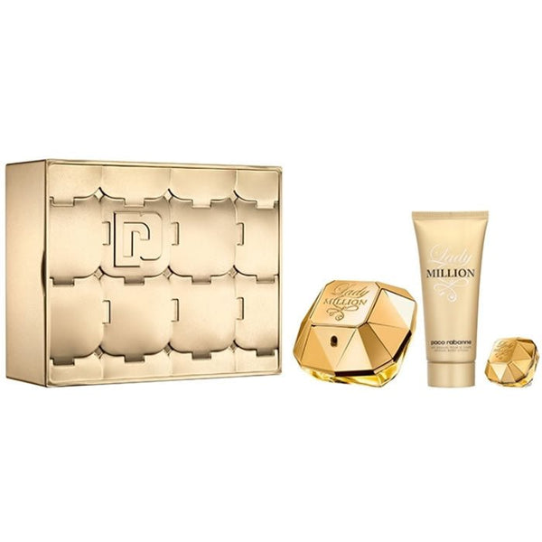 Paco Rabanne Lady Million Gift Set 80ml EDP + 100ml Body Lotion + 5ml EDP - LookincrediblePaco Rabanne3349668562190