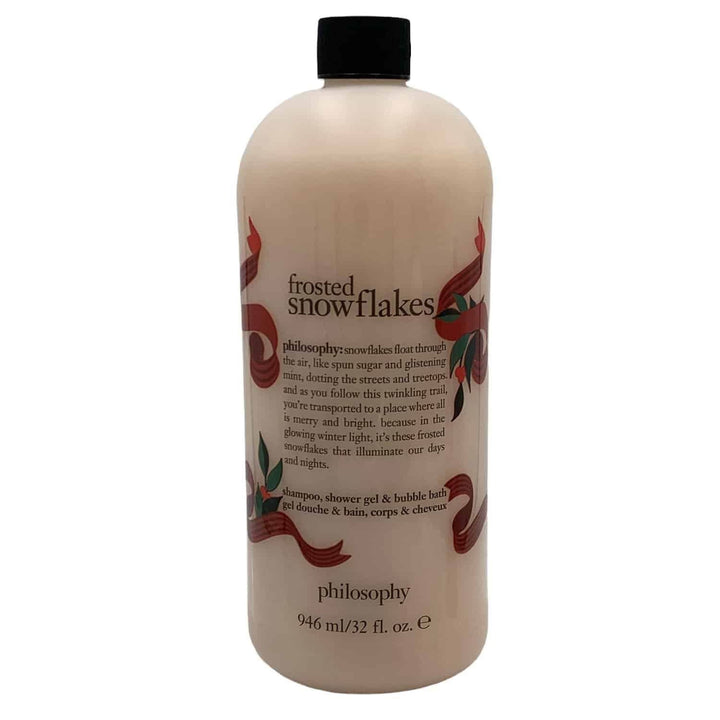 Philosophy Frosted Snowflakes Bath & Shower Gel 946ml - With Pump - LookincrediblePhilosophy3616302026937