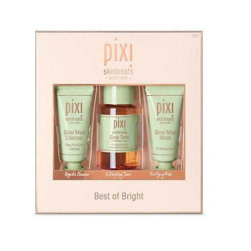 Pixi Skintreats Best Of Bright, Glow Mud Cleanser, Glow Tonic, Mask Kit - LookincrediblePixi885190850006