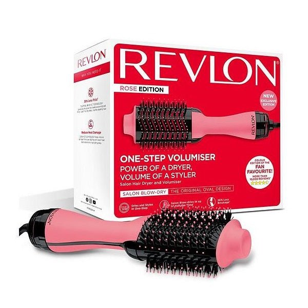 Revlon One - Step Hair Dryer And Volumiser 2 - In - 1 Styling Tool Hot Air Styler - Rose Edition - LookincredibleRevlon0761318523260