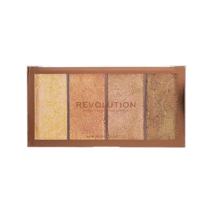 Revolution Vintage Lace Intense Metallic Cream-Powder Highlighting Palette 20g - LookincredibleRevolution5057566102681