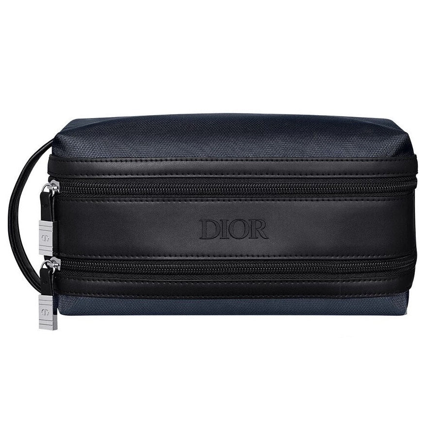 Dior Men's Black Blue Cosmetic Travel/Toiletry/Wash Bag