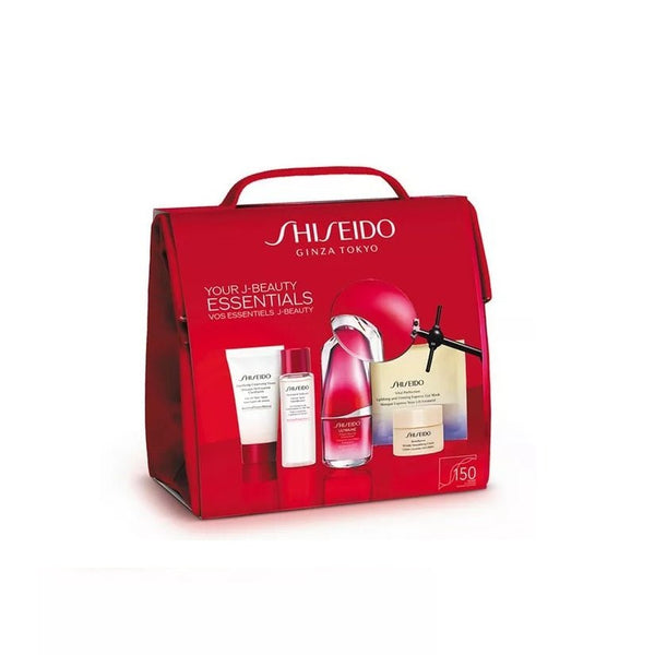 Shiseido Brightening Essentials Gift Set: Serum 50ml - Gel Cream 15ml - Power Infusing Concentrate 10ml - Face Mask 1pc - LookincredibleShiseido195106504849