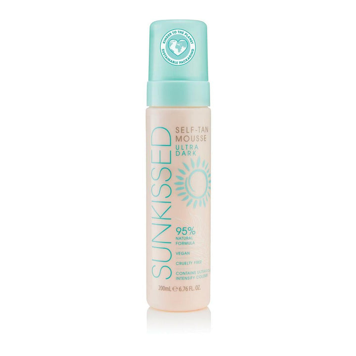 Sunkissed Self Tan Mousse 95 Percent Natural 200ml - LookincredibleSunkissed5055193540586