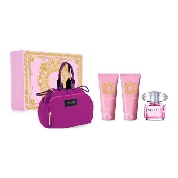 Versace Bright Crystal Gift Set edt 90ml + SG 100ml + BL 100ml + Pouch - LookincredibleVersace8011003876594