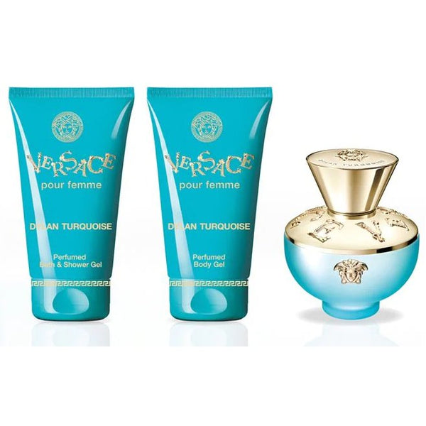 Versace Dylan Turquoise Gift Set 50ml EDT + 50ml Body Gel + 50ml Bath & Shower Gel - LookincredibleVersace8011003862320