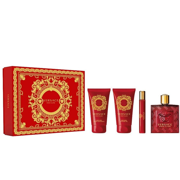 Versace Eros Flame EDP 100ml + EDP 10ml + Shower Gel 75ml+ AfterShave Balm 75ml - LookincredibleVersace8011003885268