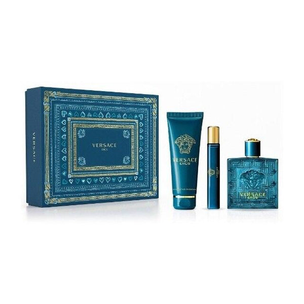 Versace Eros Set EDP Spray 100ml + Shower Gel 150ml + EDP Spray 10ml - LookincredibleVersace8011003889341