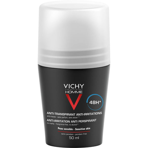 Vichy Homme Anti-Perspirant Anti-Irritation 48Hr Deodorant Roll-On 50ml - LookincredibleVichy3337871320379