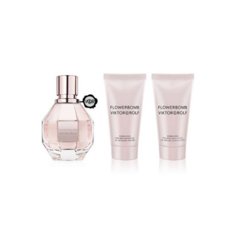 Viktor & Rolf Flowerbomb Gift Set 50ml EDP + 50ml Shower Gel + 50ml Body Lotion - LookincredibleViktor & Rolf3614273412704