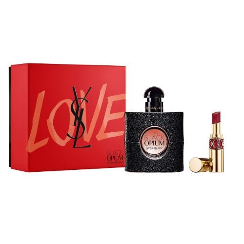 Yves Saint Laurent Black Opium 50ml EDP + Rouge Volupte Shine 83 Lipstick - LookincredibleYves Saint Laurent3614273444286