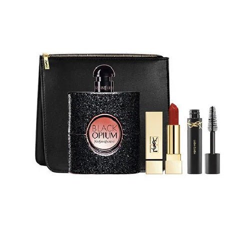 Yves Saint Laurent Black Opium Eau de Parfum Gift Set 90ml EDP + 1.3g Mini Rouge Pur Couture 1966 + 2ml Mini Lash Clash - LookincredibleYves Saint Laurent3614273956796